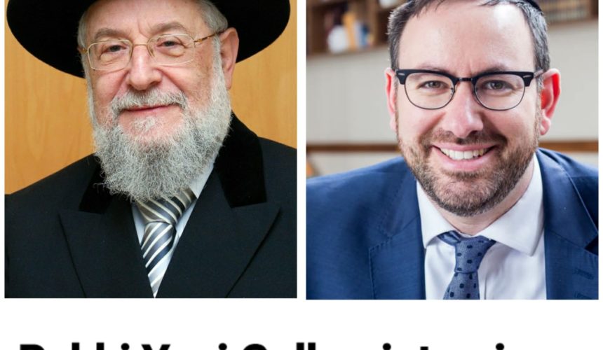 Rabbi Yoni Golker interviews Chief Rabbi Yisroel Meir Lau