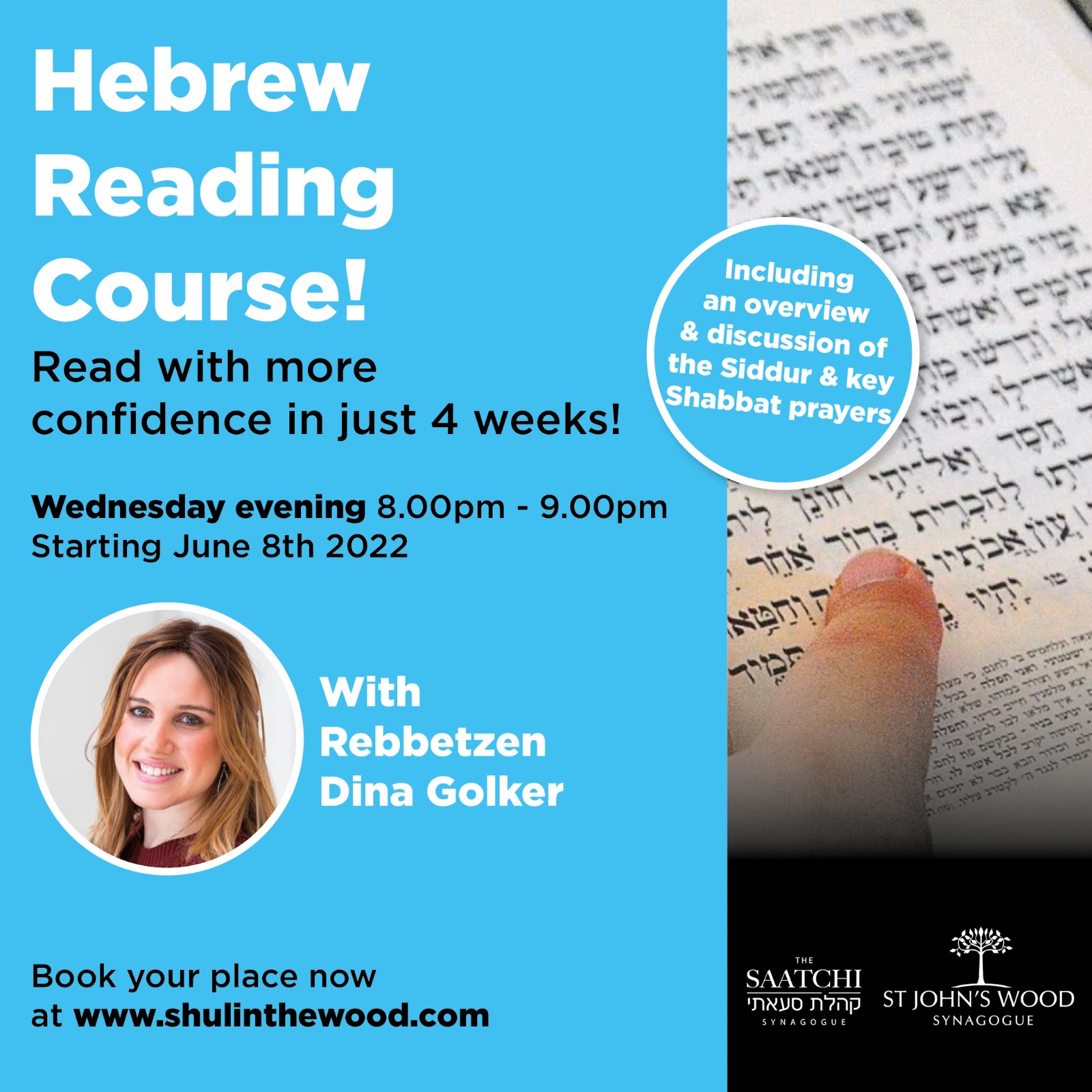 Hebrew Reading Crash Course with Rebbetzen Dina Golker SJW